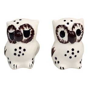 Vintage Charming Owl Salt and Pepper Shaker Set